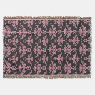 Damask Pattern 5 Throw Blanket