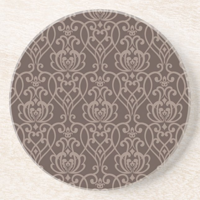 Damask pattern 6 coaster (Front)