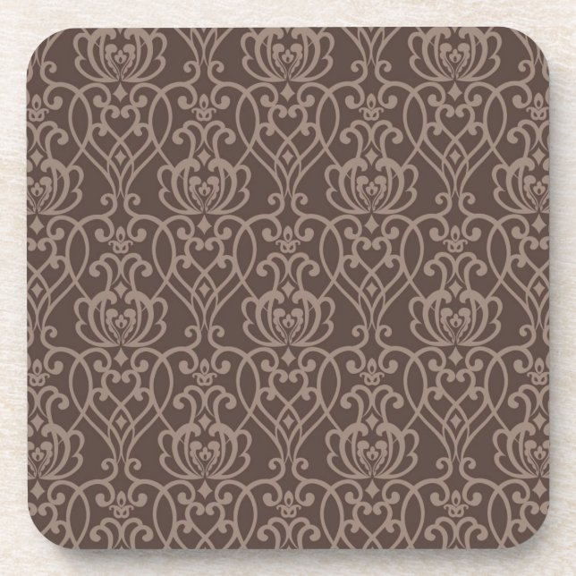 Damask pattern 6 coaster (Front)