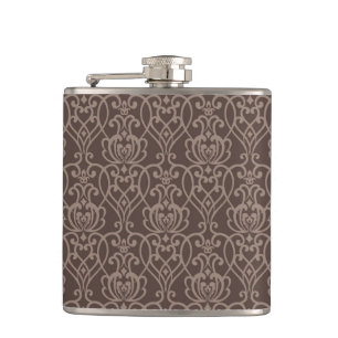 Damask pattern 6 hip flask