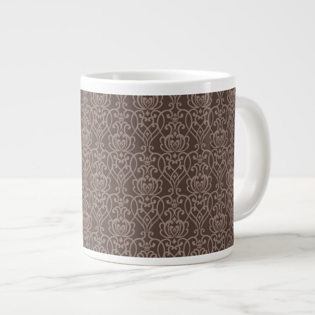 Damask pattern 6 large coffee mug (Front Right)