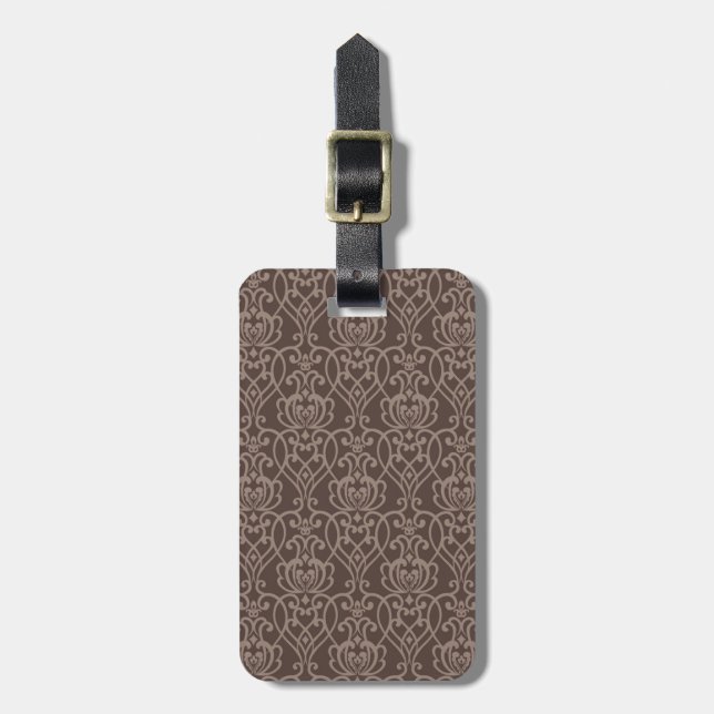 Damask pattern 6 luggage tag (Front Vertical)