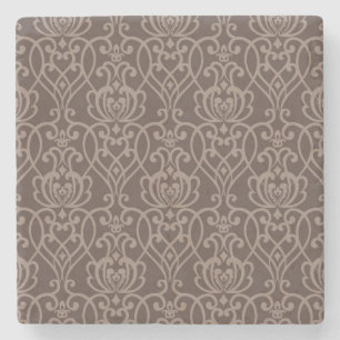 Damask pattern 6 stone coaster