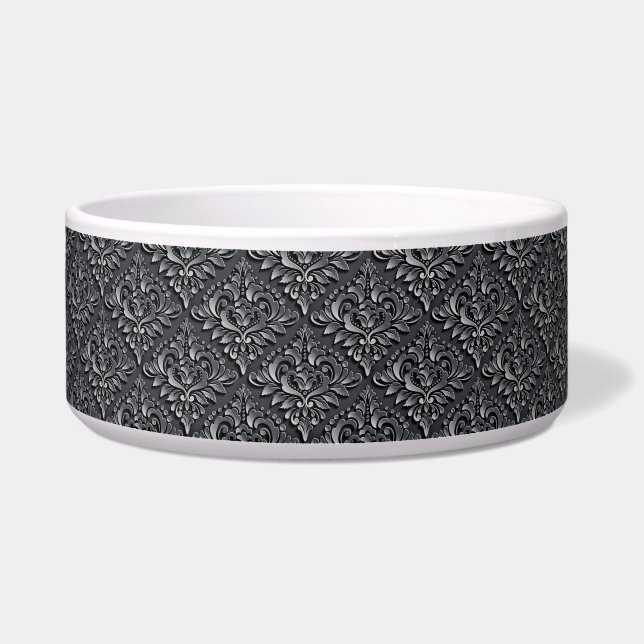Damask Pattern Black Background-23961 (Front)