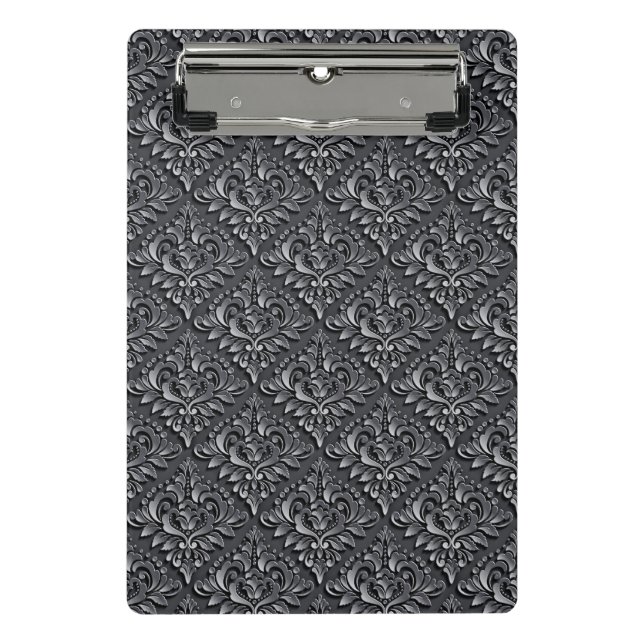 Damask Pattern Black Background-23961 Mini Clipboard (Front)