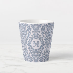 Damask Pattern custom monogram mugs