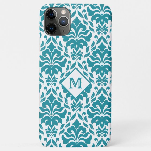 Damask Pattern custom monogram phone cases (Back)