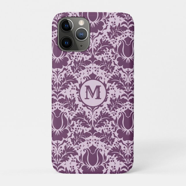 Damask Pattern custom monogram phone cases (Back)