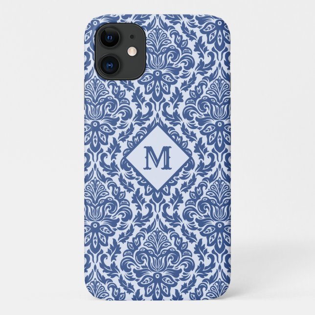 Damask Pattern custom monogram phone cases (Back)
