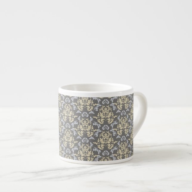 Damask pattern espresso cup (Front Right)