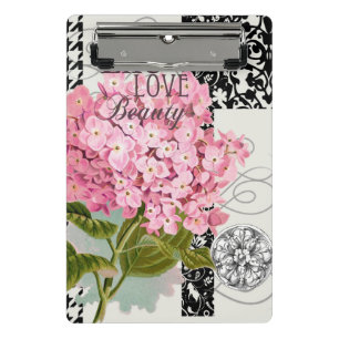 Damask Pattern Floral Decor Pretty Mini Clipboard