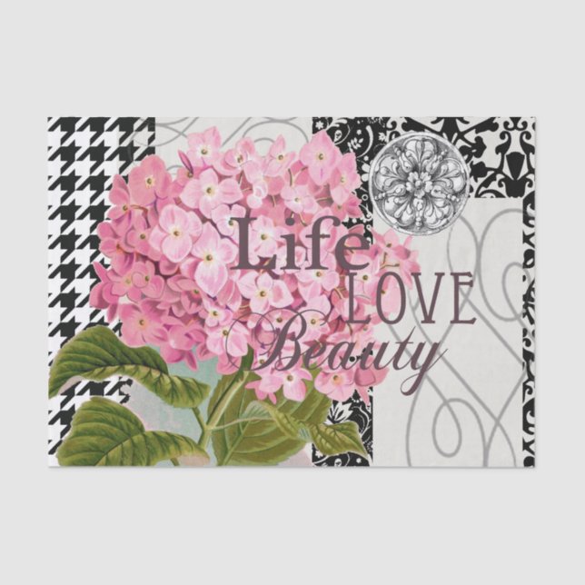 Damask Pattern Floral Decor Pretty Tissue Paper (Front)