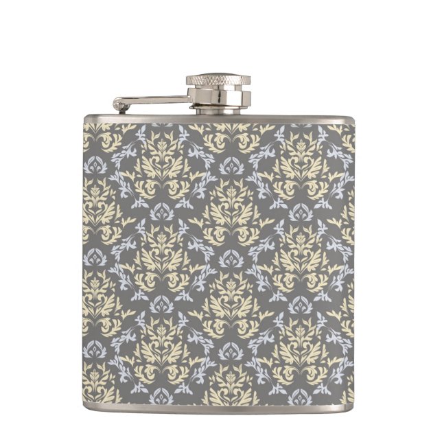 Damask pattern hip flask (Front)