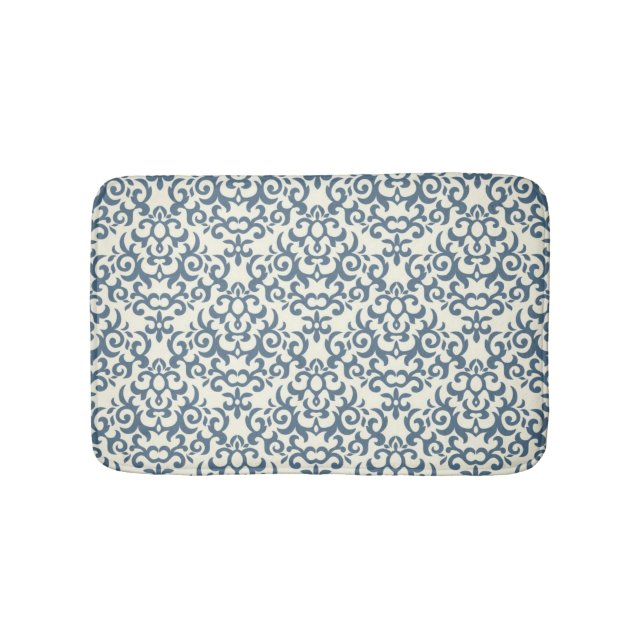 Damask pattern on gradient background 2 bath mat (Front)