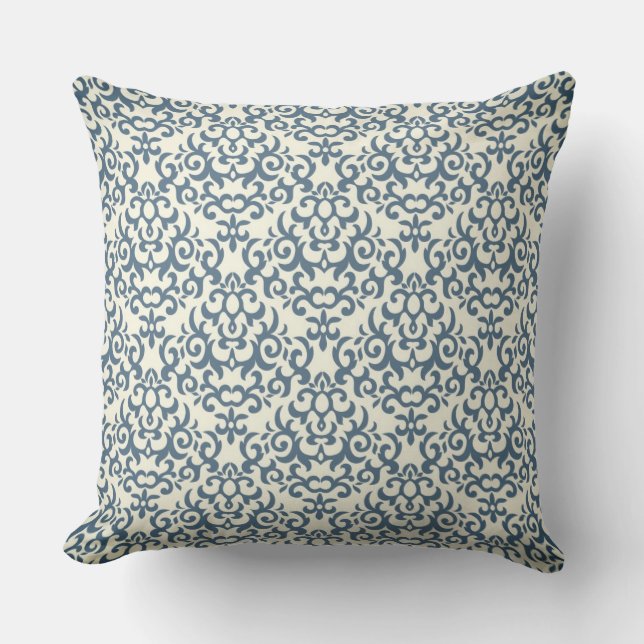 Damask pattern on gradient background 2 cushion (Front)