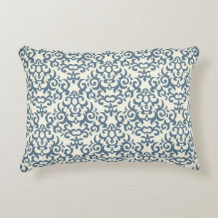 Damask pattern on gradient background 2 decorative cushion