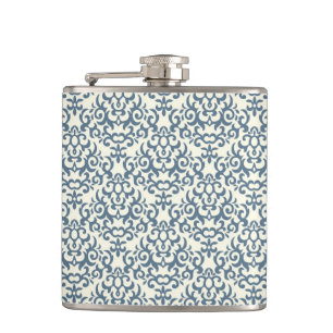 Damask pattern on gradient background 2 hip flask