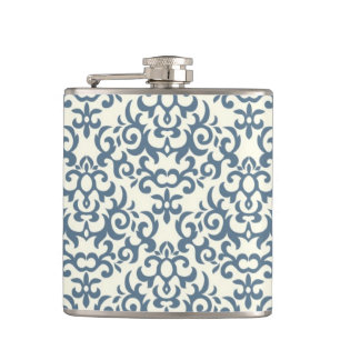 Damask pattern on gradient background 2 hip flask