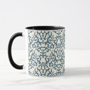 Damask pattern on gradient background 2 mug