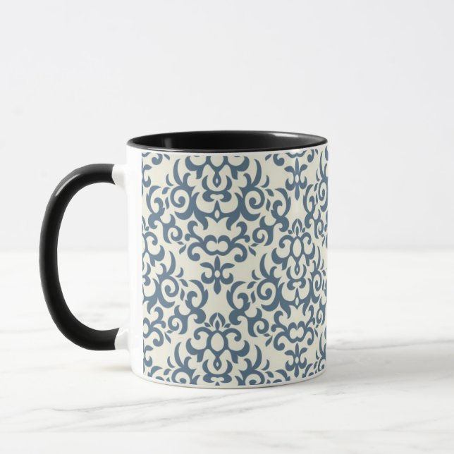 Damask pattern on gradient background 2 mug (Left)
