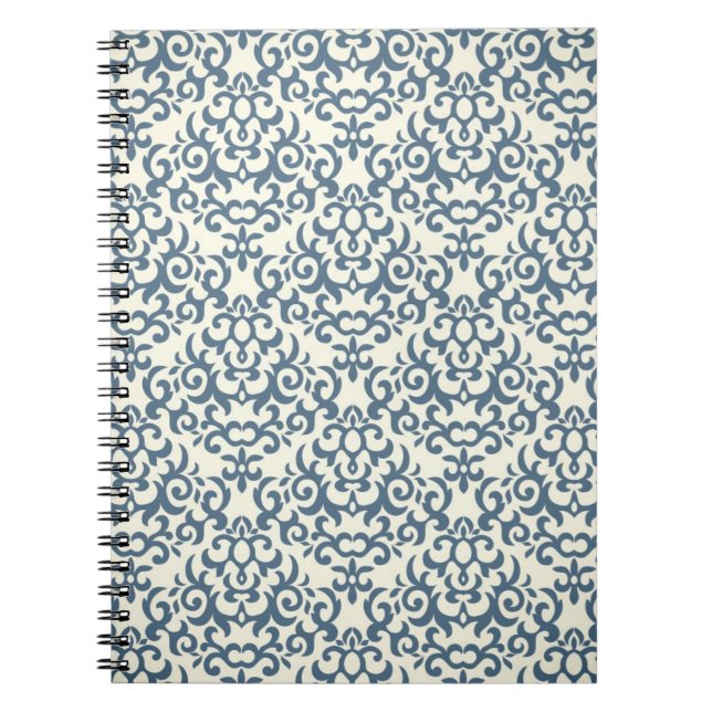 Damask pattern on gradient background 2 notebook (Front)