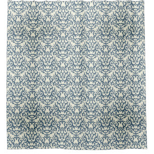 Damask pattern on gradient background 2 shower curtain