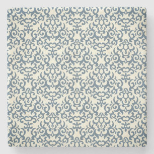 Damask pattern on gradient background 2 stone coaster
