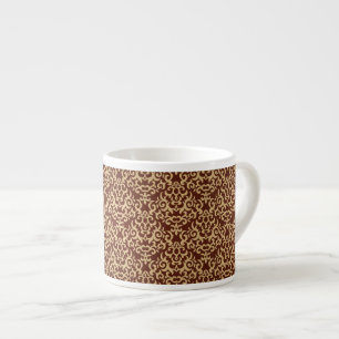 Damask pattern on gradient background espresso cup