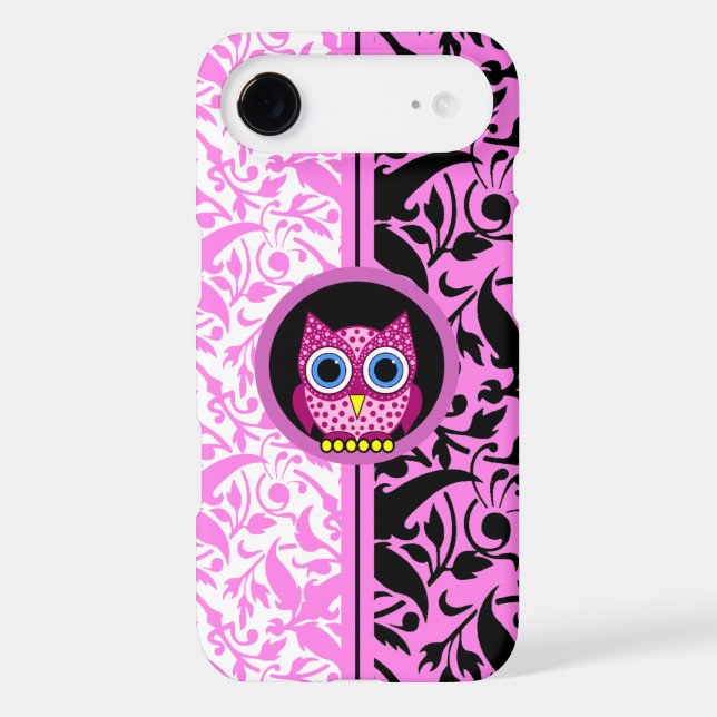 damask pattern owl Case-Mate iPhone case (Back)
