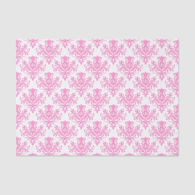 Damask Pattern - Pink Tissue Paper (Front)