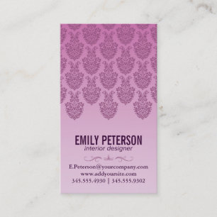 Damask Pattern (purple) Business Card