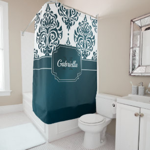 Damask Pattern Shower Curtain