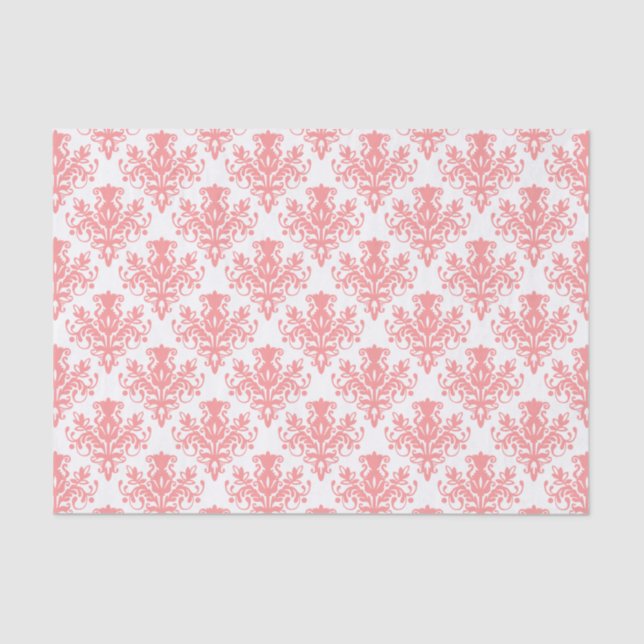 Damask Pattern - Soft Pink Tissue Paper (Front)