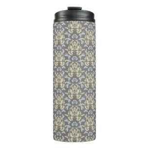 Damask pattern thermal tumbler