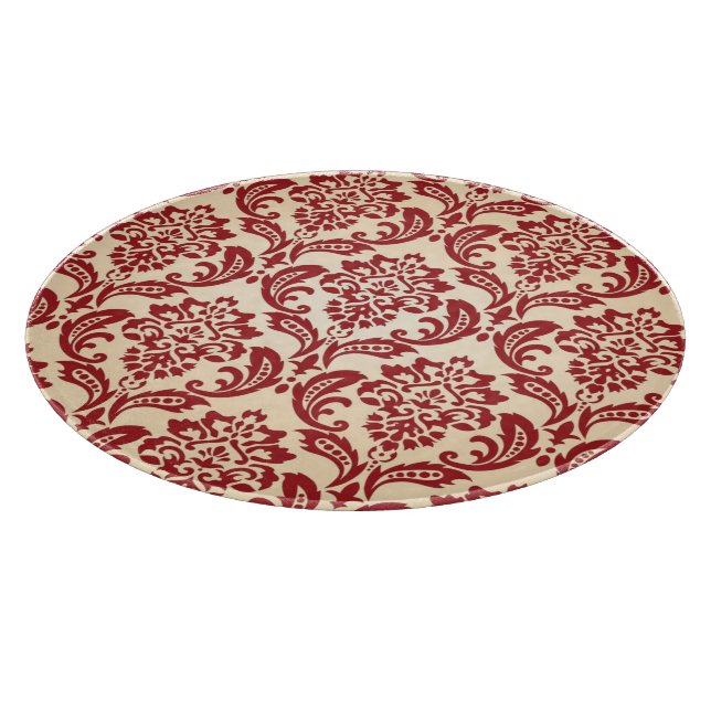 Damask pattern wallpaper cutting board (Corner)