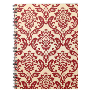 Damask pattern wallpaper notebook
