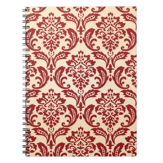 Damask pattern wallpaper notebook (Front)