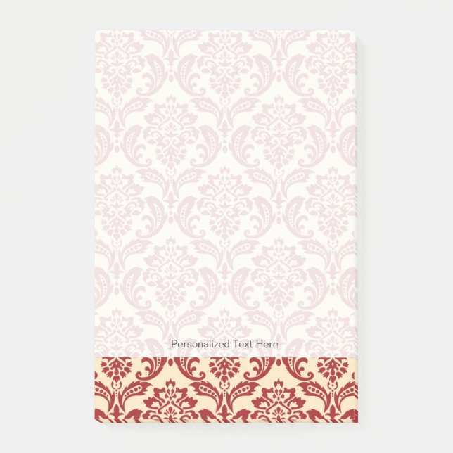 Damask pattern wallpaper post-it notes (Front)
