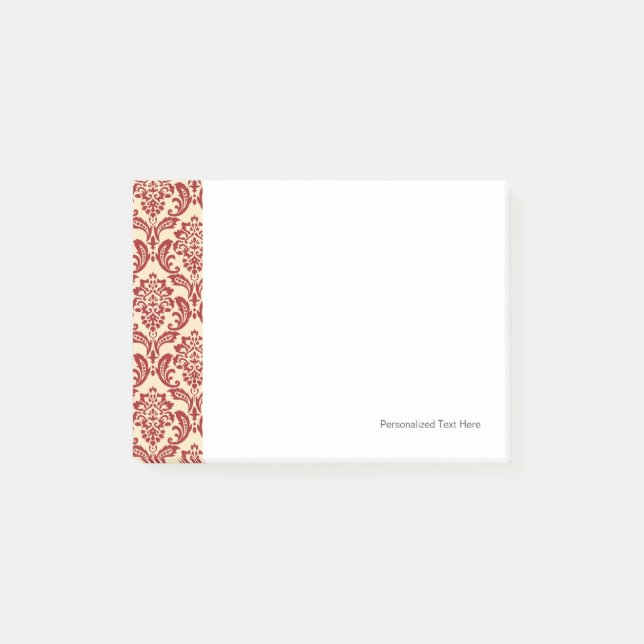 Damask pattern wallpaper post-it notes (Front)