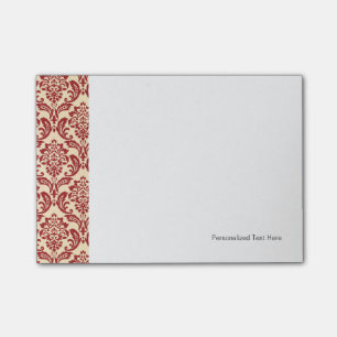 Damask pattern wallpaper post-it notes