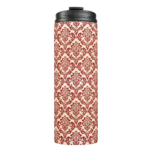 Damask pattern wallpaper thermal tumbler