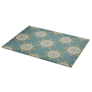 Damask pattern with abstract elements cutting board