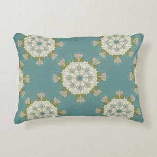 Damask pattern with abstract elements decorative cushion