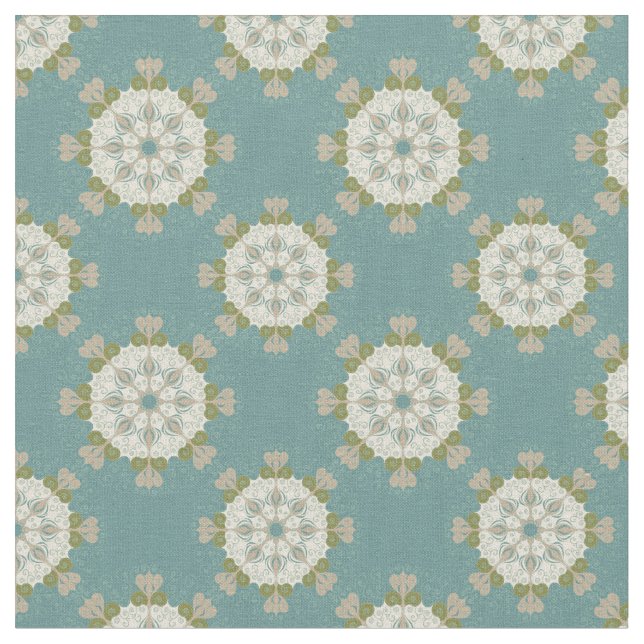 Damask pattern with abstract elements fabric (Close Up)