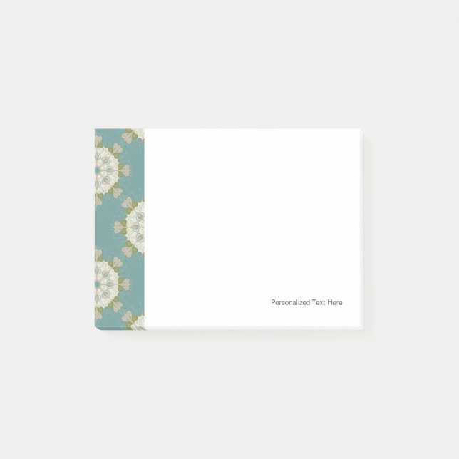 Damask pattern with abstract elements post-it notes (Front)