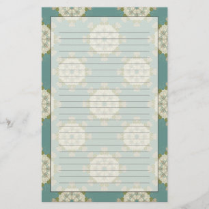 Damask pattern with abstract elements stationery