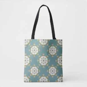 Damask pattern with abstract elements tote bag