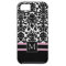 Damask Pattern with Black Pink Monogram
