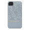 Damask Pattern with Monogram - blue