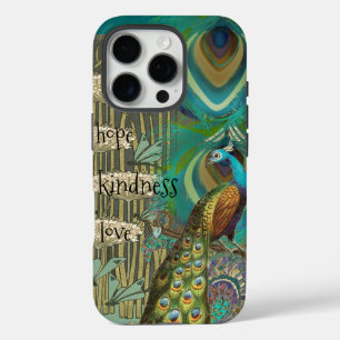 Damask Peacock & Feather You Choose Colour iPhone 16 Pro Case